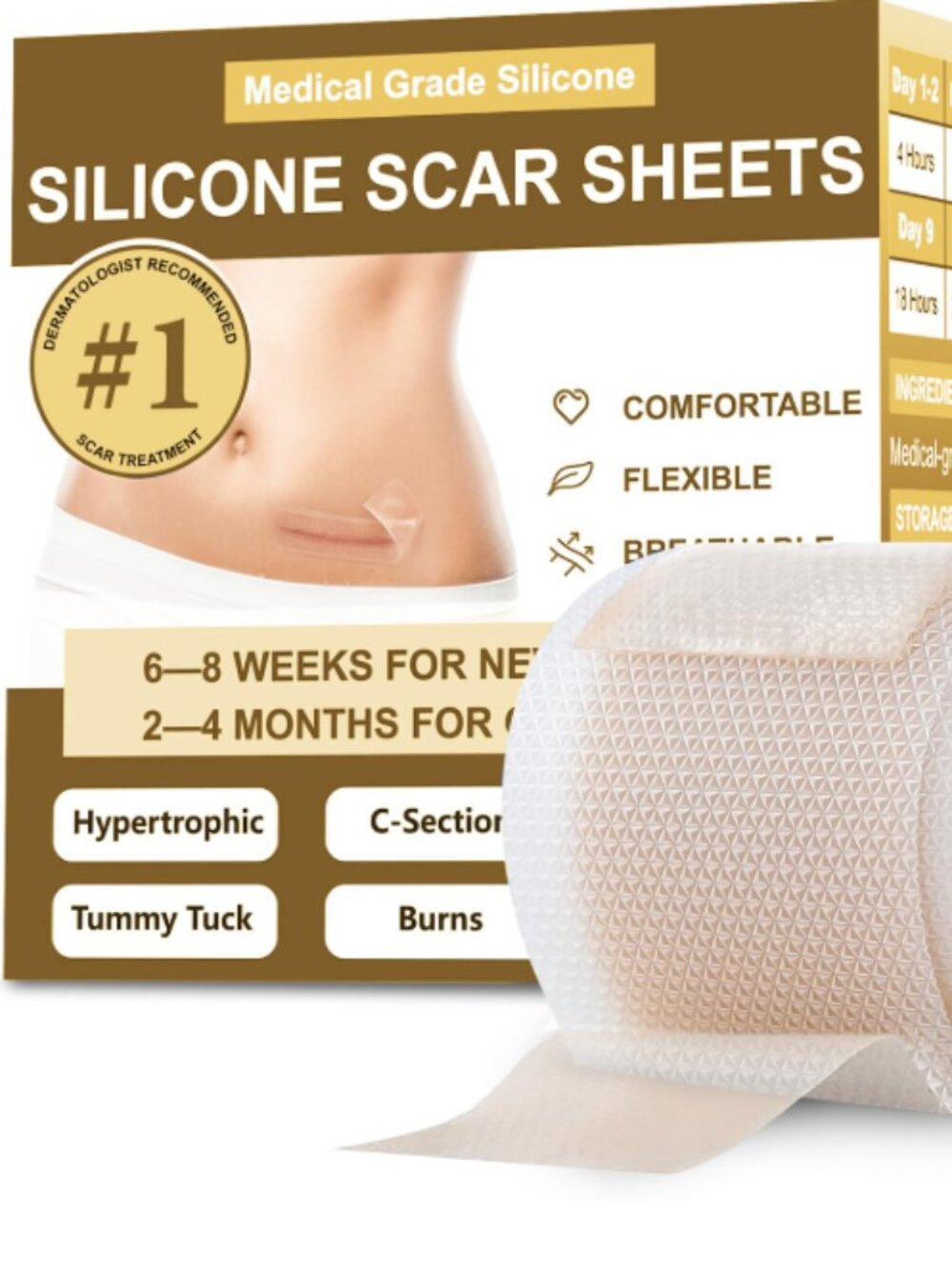 Silicone Scar Sheets, Silicone Scar Tape